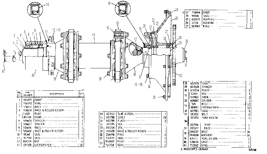 DRIVE SHAFT 6D7825 CAT
