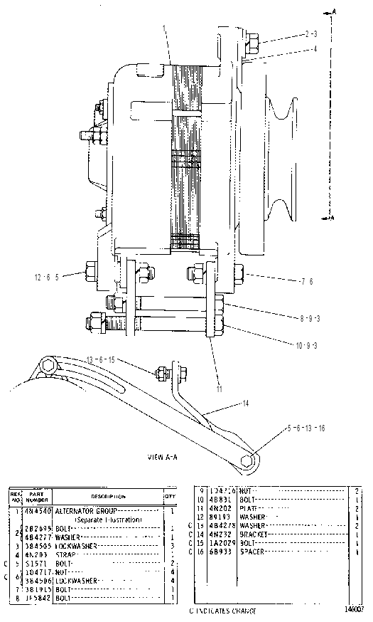 ALTERNATOR 4N1460 CAT
