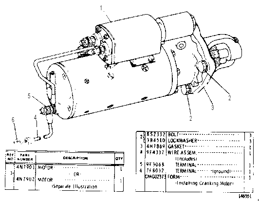 Стартер электрический 4N7765 CAT