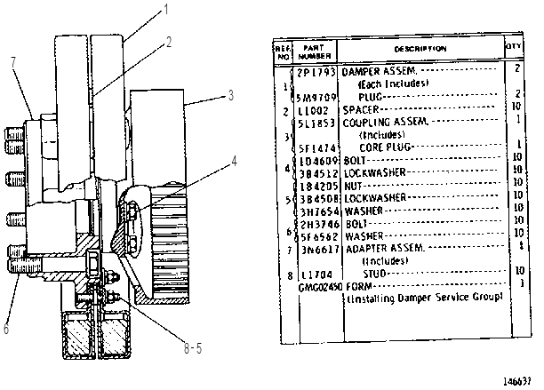DAMPER GROUP 3N5558 CAT