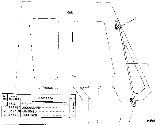 CAB HANDRAIL GROUP 1V4451 CAT