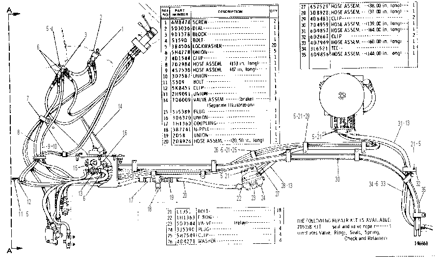AIR AND BRAKE CONTROL GROUP 9D1940 CAT