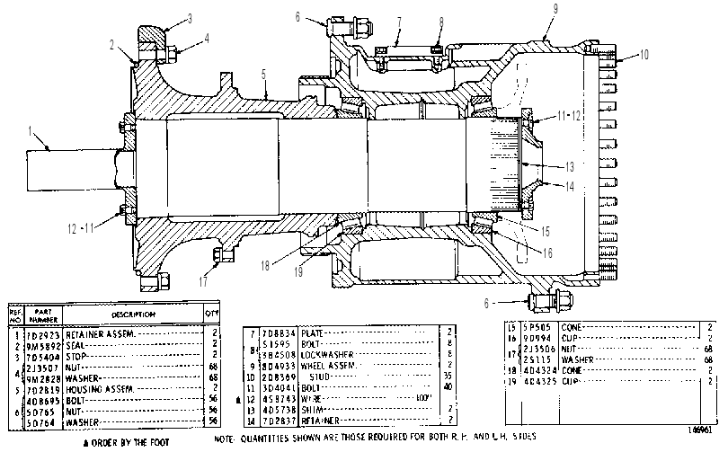 REAR WHEEL GROUP 8D4980 CAT