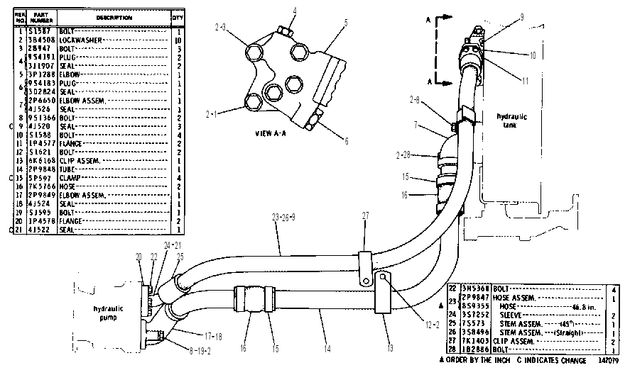PUMP LINES GROUP 2P9846 CAT