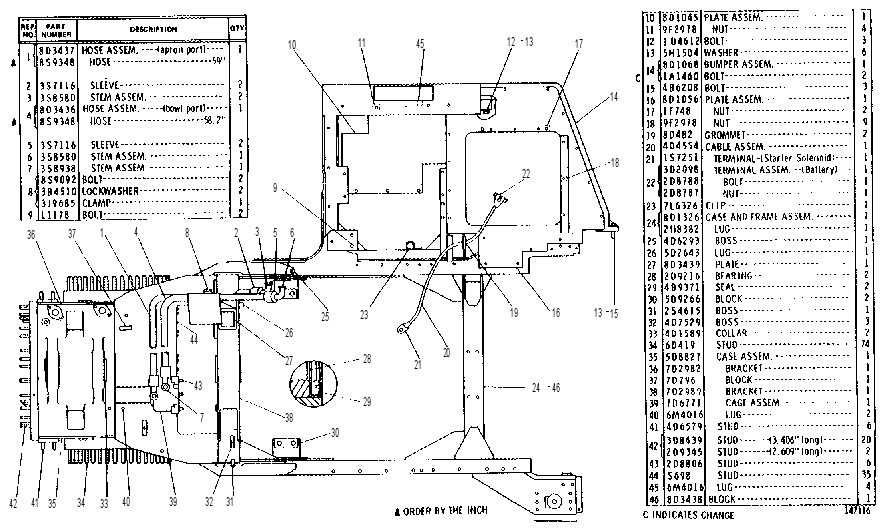 ROLL-OVER PROTECTIVE STRUCTURE FRAME AND CASE GROUP 8D1270 CAT