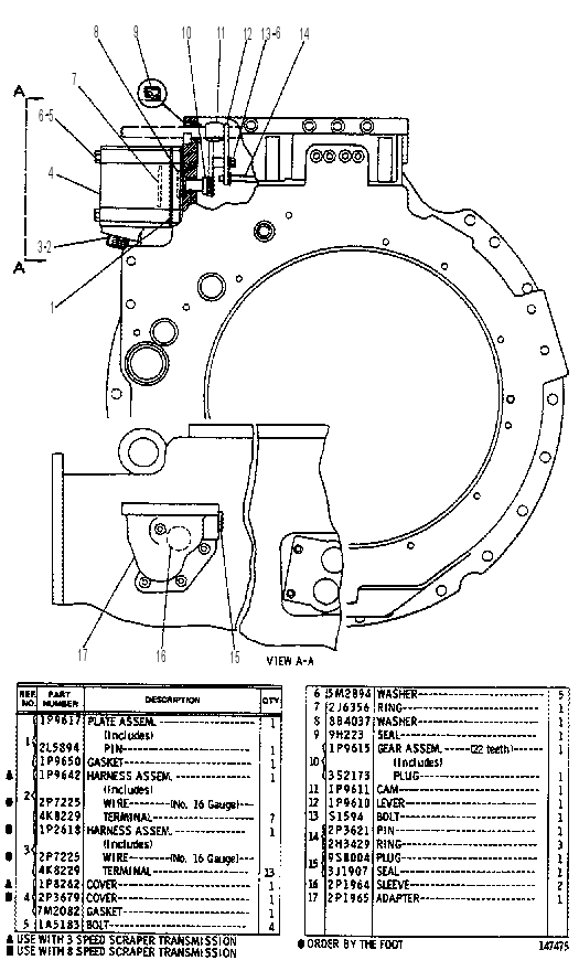 TRANSMISSION CASE ASSEMBLY 3P0382 CAT