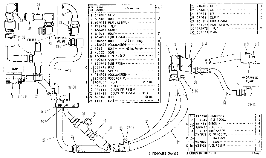PUMP LINES GROUP 6S3539 CAT