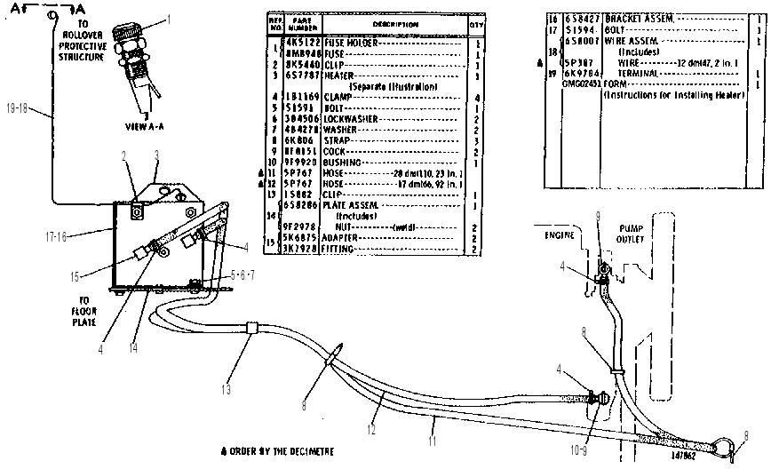 CAB HEATER GROUP 6S6784 CAT