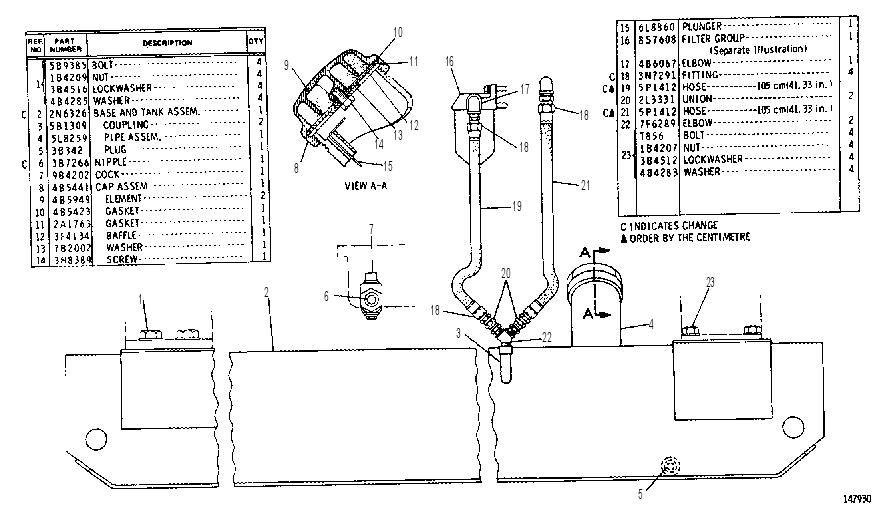 BASE AND FUEL TANK GROUP 1N9109 CAT