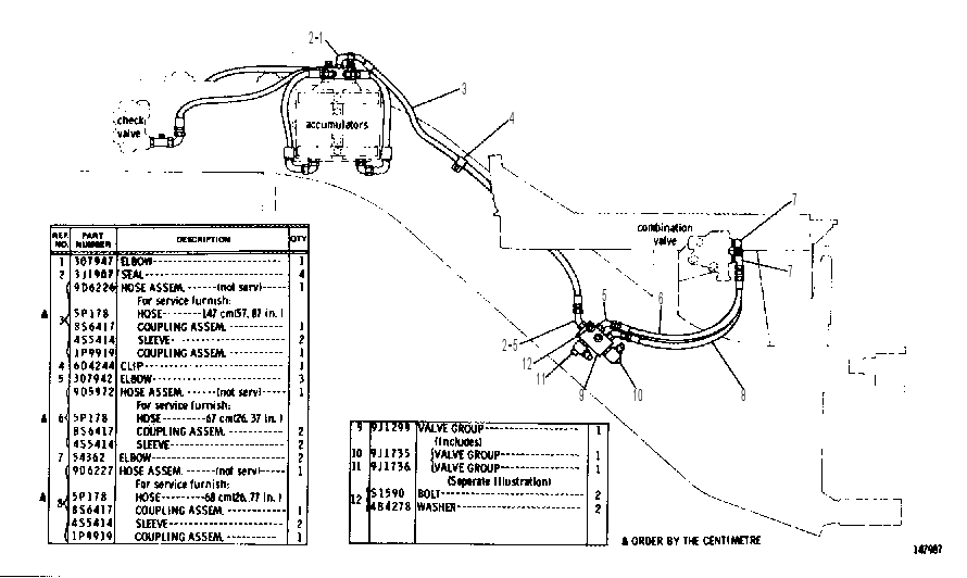 ACCUMULATOR LINES GROUP 9D3815 CAT