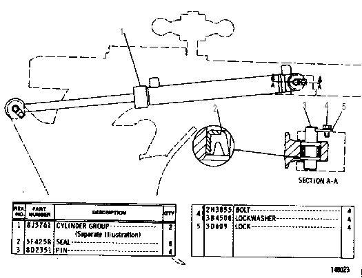 CYLINDER & MOUNTING GP 8D4960 CAT