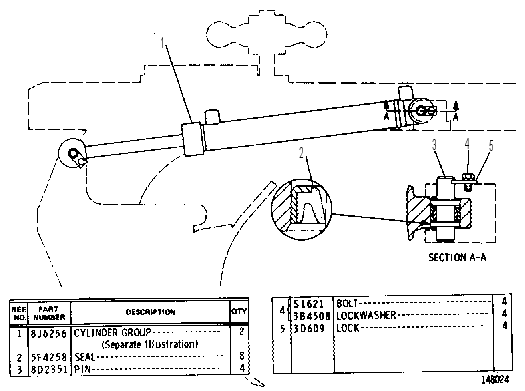 CYLINDER & MOUNTING GP 8D7710 CAT