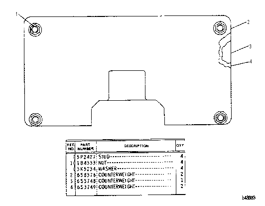 COUNTERWEIGHT GROUP 6S8372 CAT