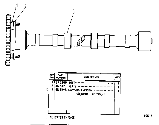 CAMSHAFT GROUP 4N0961 CAT