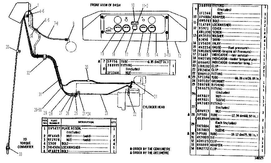GAUGES AND DASH 1V0943 CAT