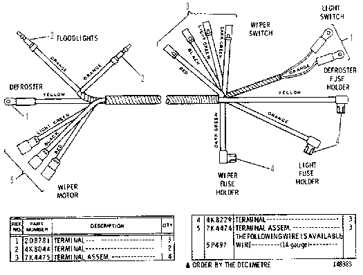 CAB WIRING HARNESS ASSEMBLY 1V8635 CAT