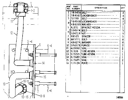 CUSHION HITCH LINES GROUP 9J0336 CAT