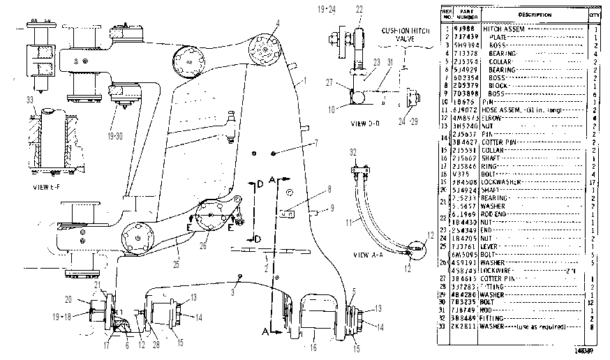 CUSHION HITCH 9J0989 CAT