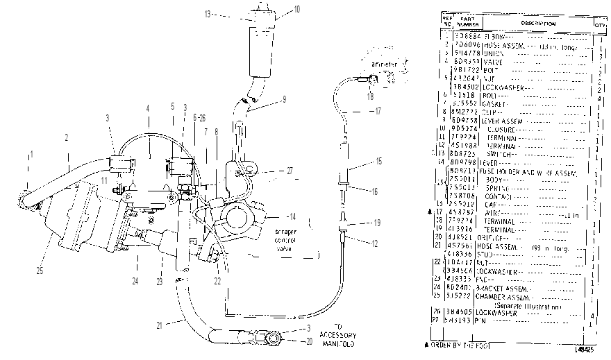 BOWL AND APRON CONTROL GROUP 8D9965 CAT