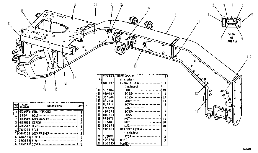 FRONT FRAME GROUP 9D2455 CAT