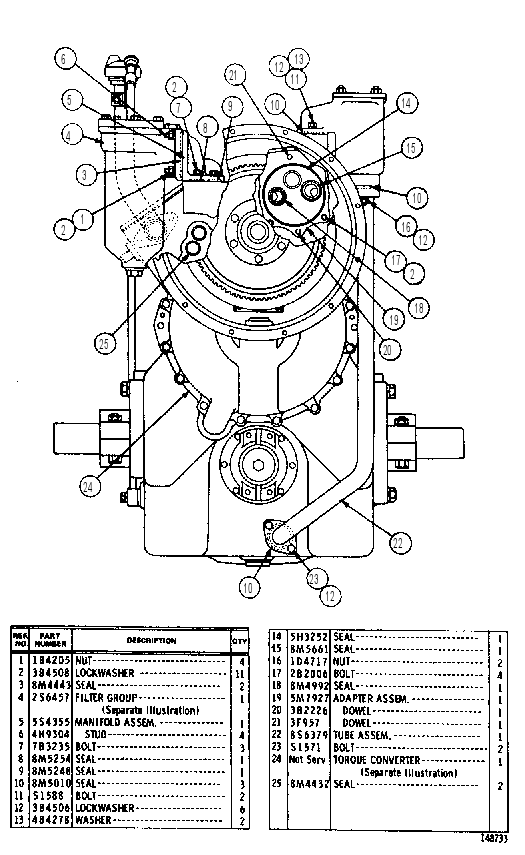 POWERSHIFT TRANSMISSION ARRANGEMENT 1P5254 CAT