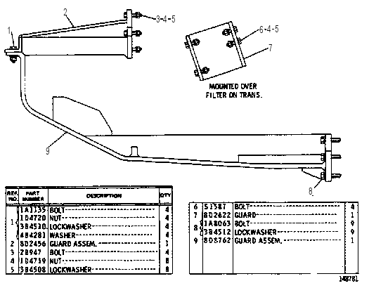 TRANSMISSION GUARD GROUP 8D2810 CAT