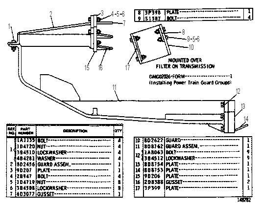 TRANSMISSION GUARD GROUP 9D0305 CAT