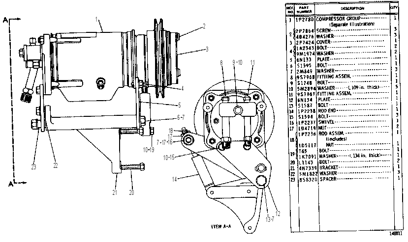 REFRIGERANT COMPRESSOR GROUP 6N0328 CAT