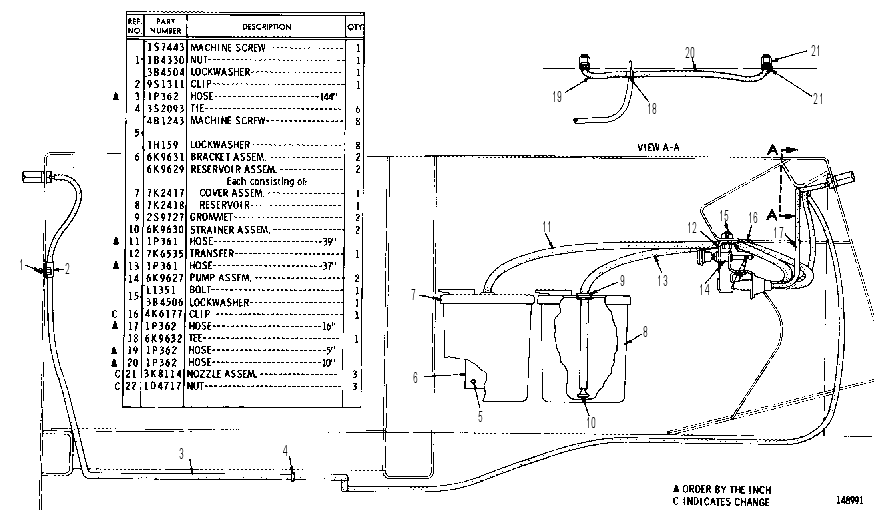 FRONT AND REAR WINDSHIELD WASHER GROUP 7K4217 CAT