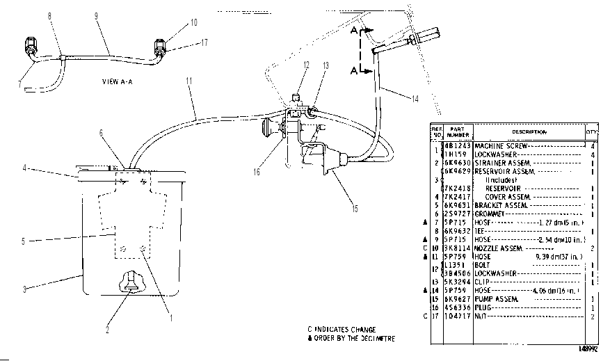 WINDSHIELD WASHER GROUP 1V1462 CAT