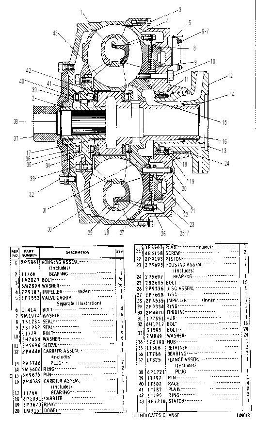 TORQUE CONVERTER GROUP 2P5785 CAT