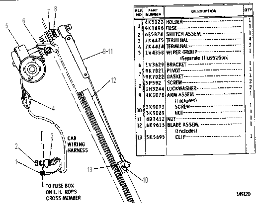 WIPER SERVICE GROUP 1V5643 CAT