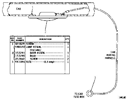 DOME LIGHTING GROUP 1V4458 CAT