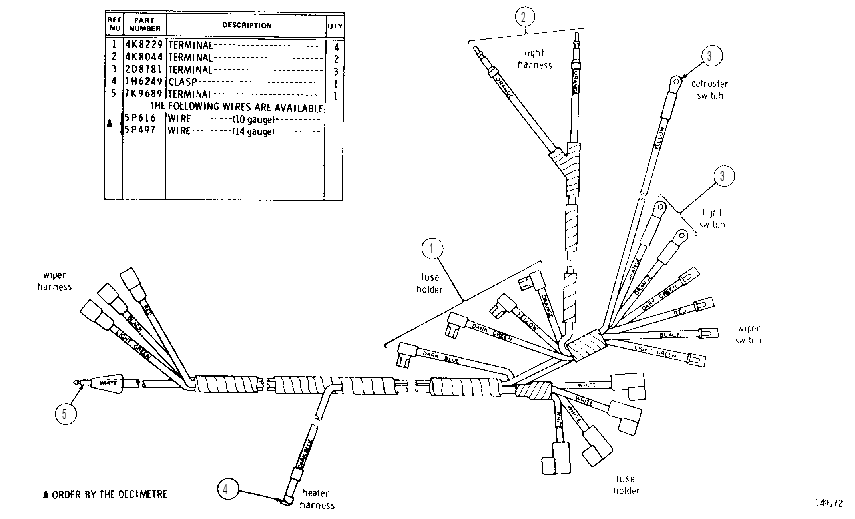 CAB WIRING HARNESS ASSEMBLY 1V4714 CAT