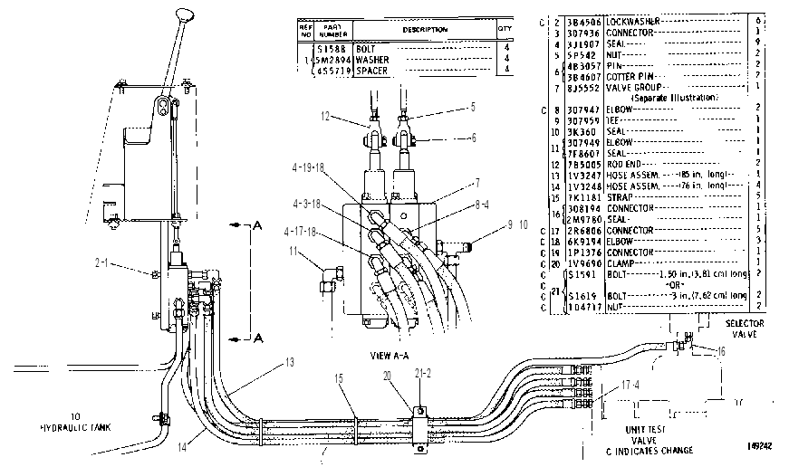 HYDRAULIC CONTROL GROUP 9K3126 CAT
