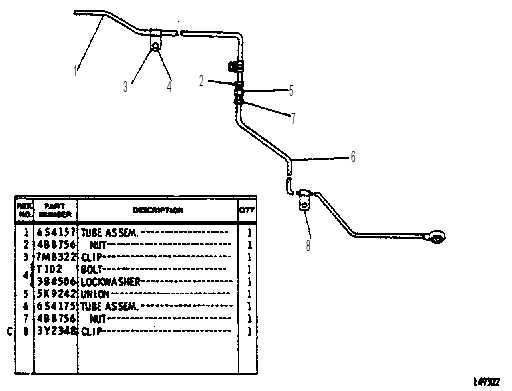 FUEL OIL LINES GROUP 6S3509 CAT
