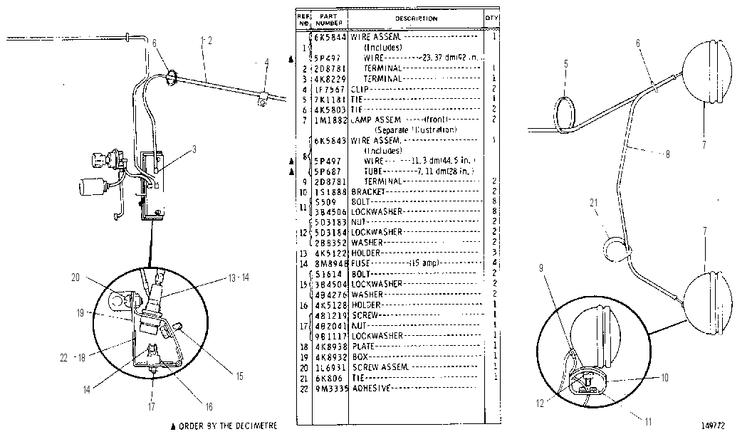 LIGHTING AND WIRING GROUP 1V6335 CAT