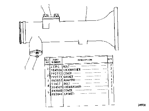 OIL COOLER ADAPTER GROUP 4N4056 CAT