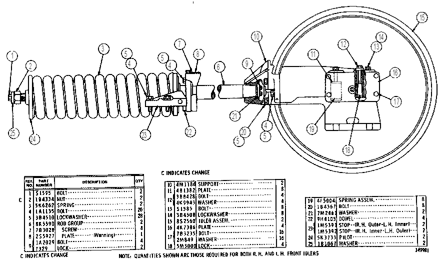 FRONT IDLER 5K5955 CAT