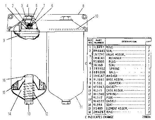 OIL FILTER ASSEMBLY 2N2491 CAT