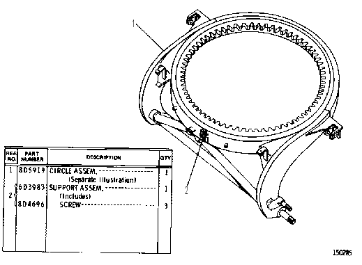 CIRCLE ASSEMBLY 9D4927 CAT