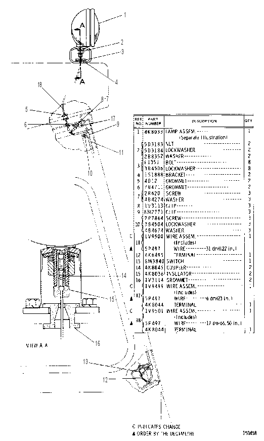 CAB LIGHTING GROUP 1V1460 CAT
