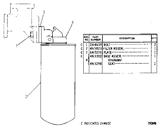 FUEL FILTER GROUP 4N3599 CAT