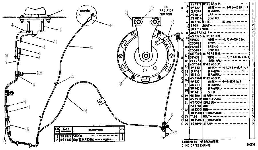 ELECTRIC HORN GROUP 6S7338 CAT
