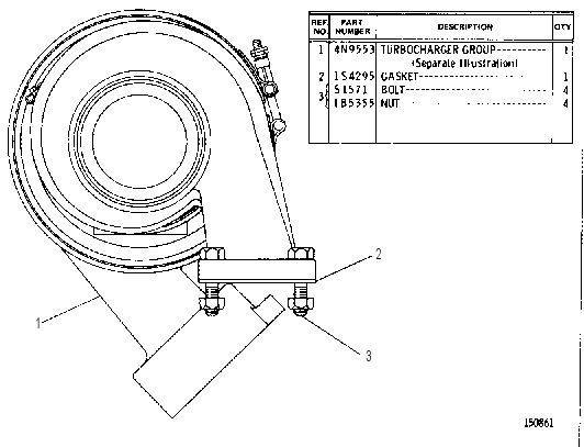 TURBOCHARGER GROUP 1P4280 CAT