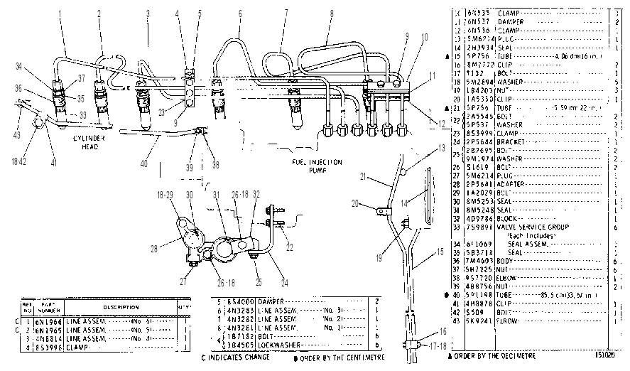FUEL INJECTION LINES 6N1057 CAT