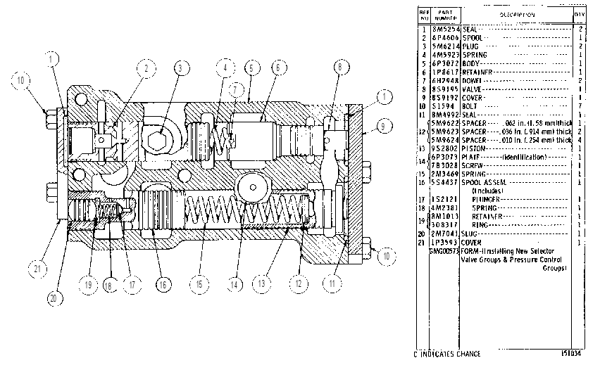 PRESSURE CONTROL VALVE GROUP 6P3071 CAT