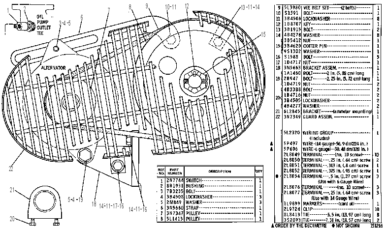 Крепление генератора 3N7350 CAT