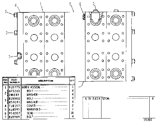 BASIC VALVE GROUP 9J5776 CAT
