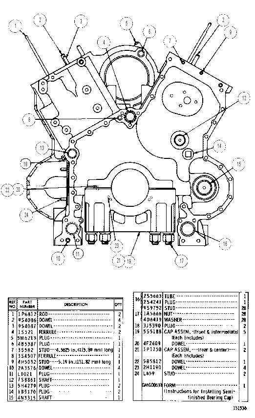 CYLINDER BLOCK GROUP 6N1495 CAT